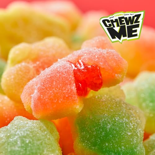 ChewzMe - Tangy Turtlz Gummies. Turtle Gummies In Bold Flavors Like Blue Raspberry and Cherry. Sour Candy Made With Pure Cane Sugar and No High Fructose Corn Syrup. Taste An Explosive Blast Of Flavor (6.56 oz bag)