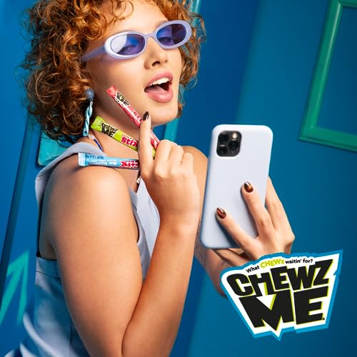 ChewzMe Chewy N’ Crunchy Stix - Sour Straws With Chunky Pieces in Three Flavors, Blue Raspberry, Watermelon, or Strawberry. Rope Candy Made With Pure Cane Sugar and No High Fructose Corn Syrup. (6 oz Bag) (2Pack)