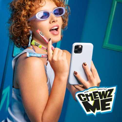 ChewzMe Chewy N’ Crunchy Stix - Sour Straws With Chunky Pieces in Three Flavors, Blue Raspberry, Watermelon, or Strawberry. Rope Candy Made With Pure Cane Sugar and No High Fructose Corn Syrup. (6 oz Bag)