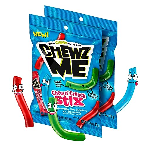 ChewzMe Chewy N’ Crunchy Stix. (3.9 oz Bag) (2Pack)