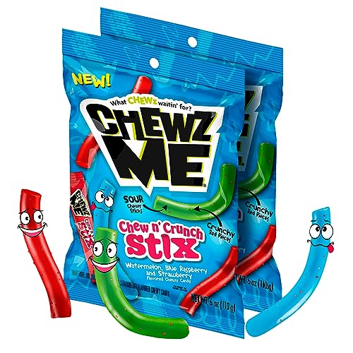 ChewzMe Chewy N’ Crunchy Stix . (6 oz Bag) (2Pack)